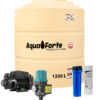 Paquete Tinaco Tricapa Aquaforte 1200 Lts, con Kit Presurizador y Bomba Periferica de 1/2 HP Altamira y Filtro Delgado - nuevo-leon